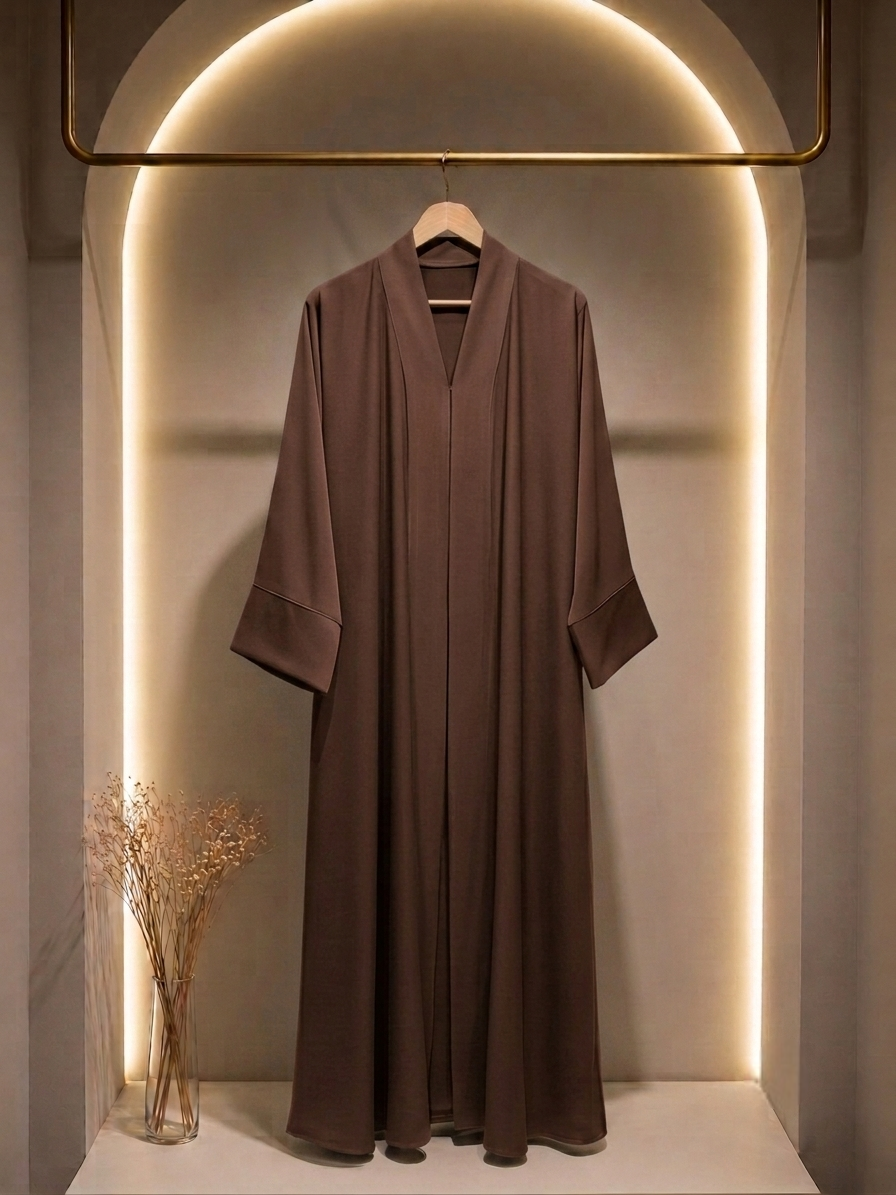 Premium Zafran fabric known for its effortless flow.(Chocolate Brown)