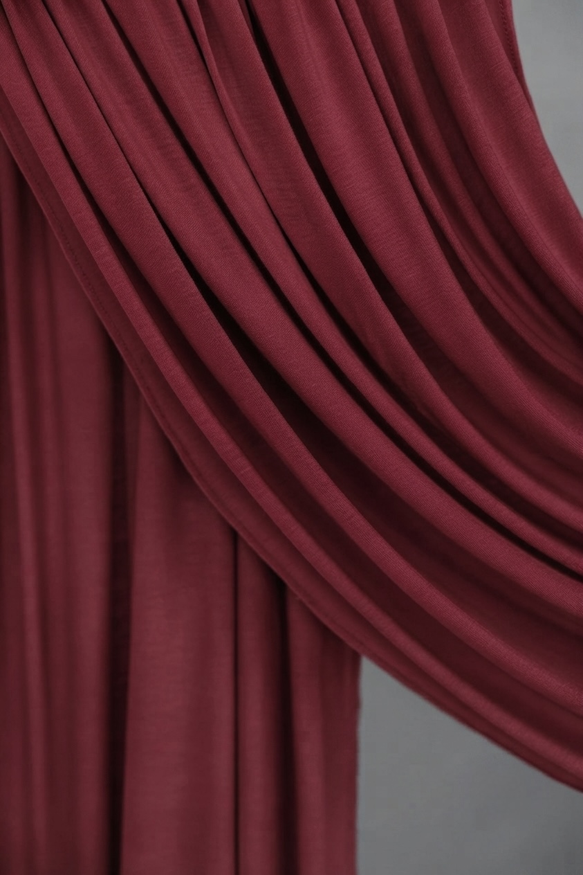 The Signature Jersey Drape (Maroon)
