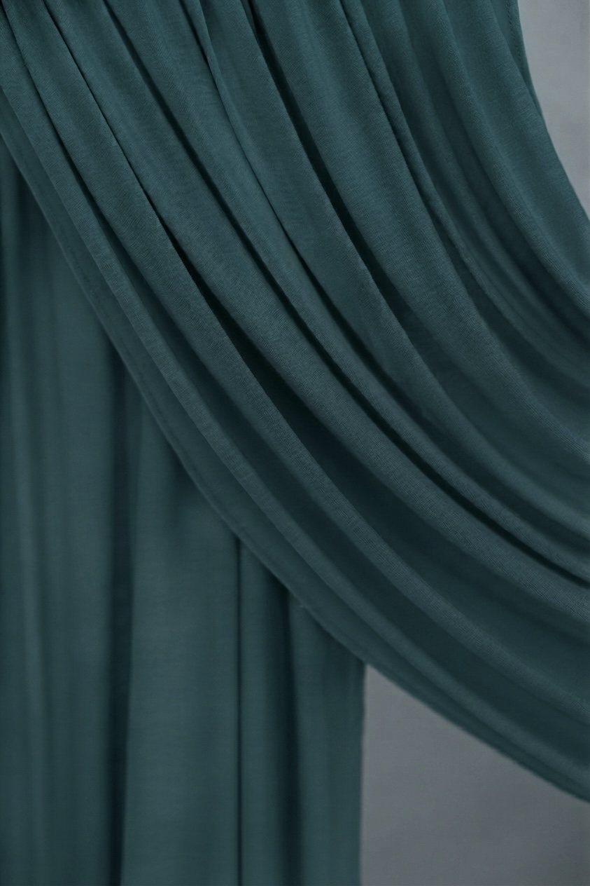 The Signature Jersey Drape (Dark teal)