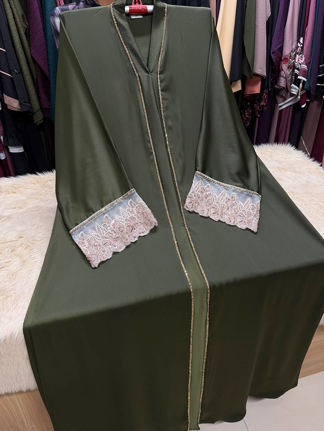 Zafran Olive Green Abaya